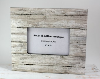 Rustic Picture frame, Decoupaged frame, Rectangle Frame, photo frame, 4 x 6 frame