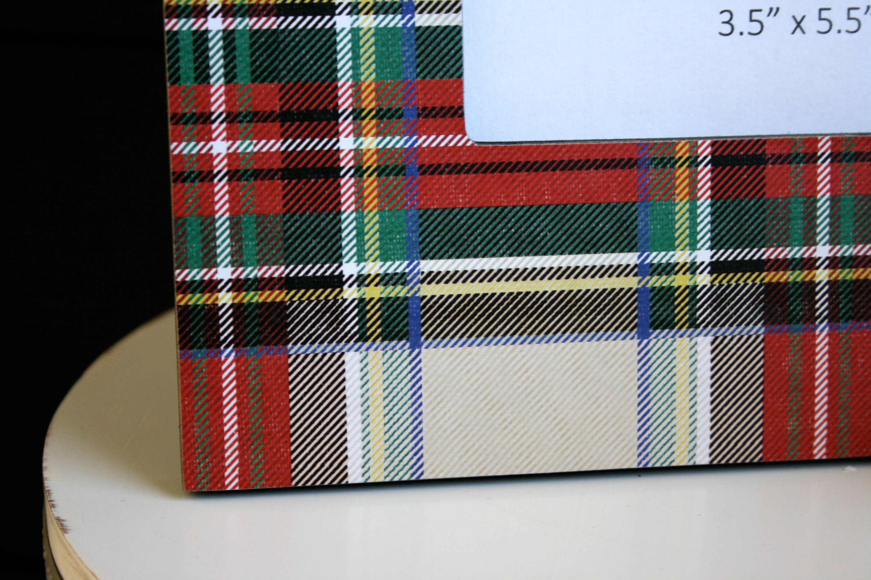 plaid-picture-frame-christmas-decor-plaid-frame-rectangle-etsy