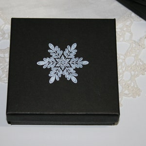 Snowflake gift box, Set of 5 gift boxes, Paper gift box, Black and white gift boxes, Jewelry gift boxes, Decorative gift box
