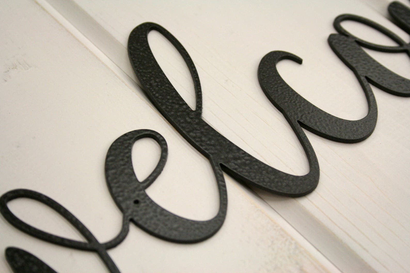 Welcome Sign, Hammered Matte Black, Metal Word, Metal Wall Art ...
