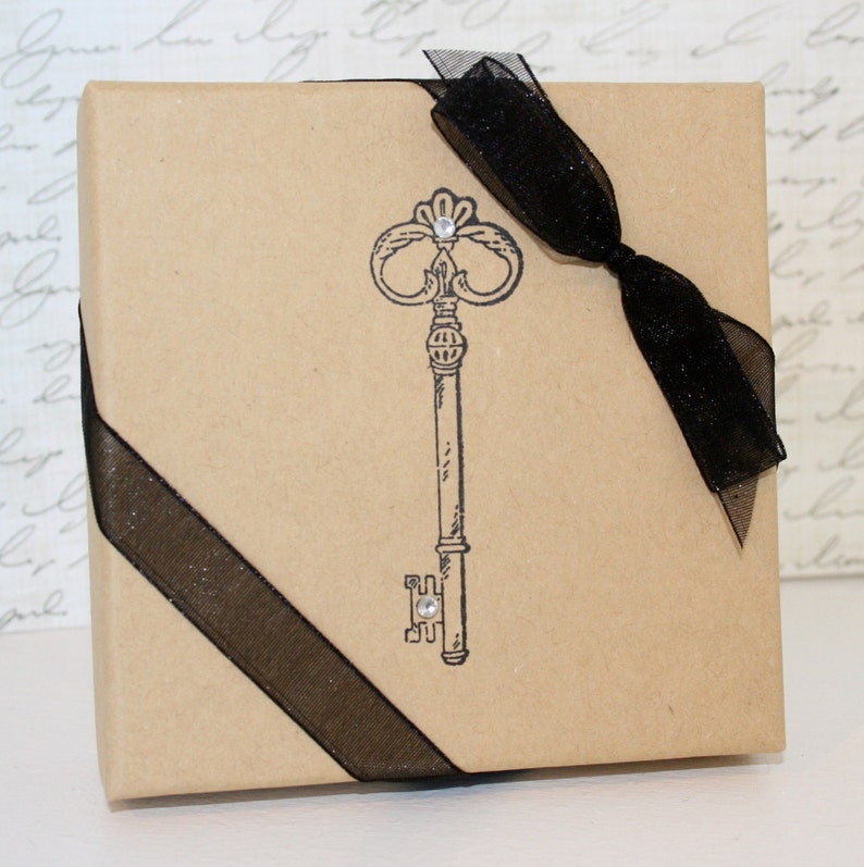 Paper gift box Unique Gift box Jewelry gift boxes Favor boxes Bridesmaid gift box Vintage Key Gift Boxes