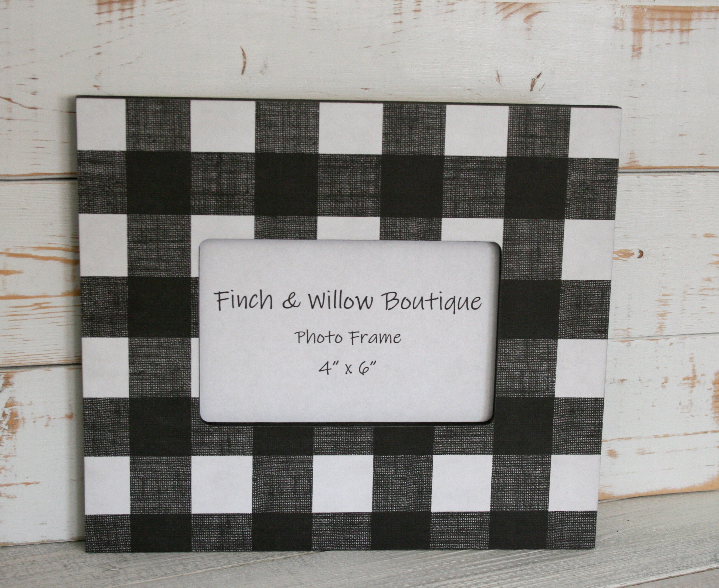 Red and Black Picture Frame Buffalo Check Decor Rectangle Etsy