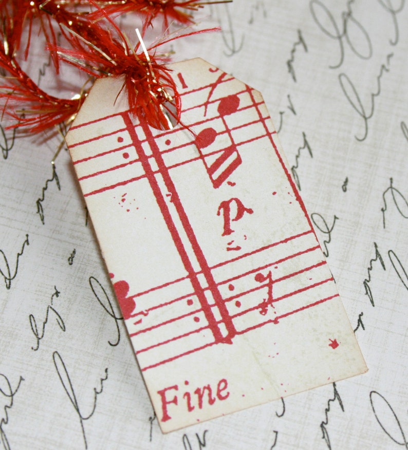 Sheet Music Gift Tags // Christmas Gift Tag // Set of 5 Gift - Etsy