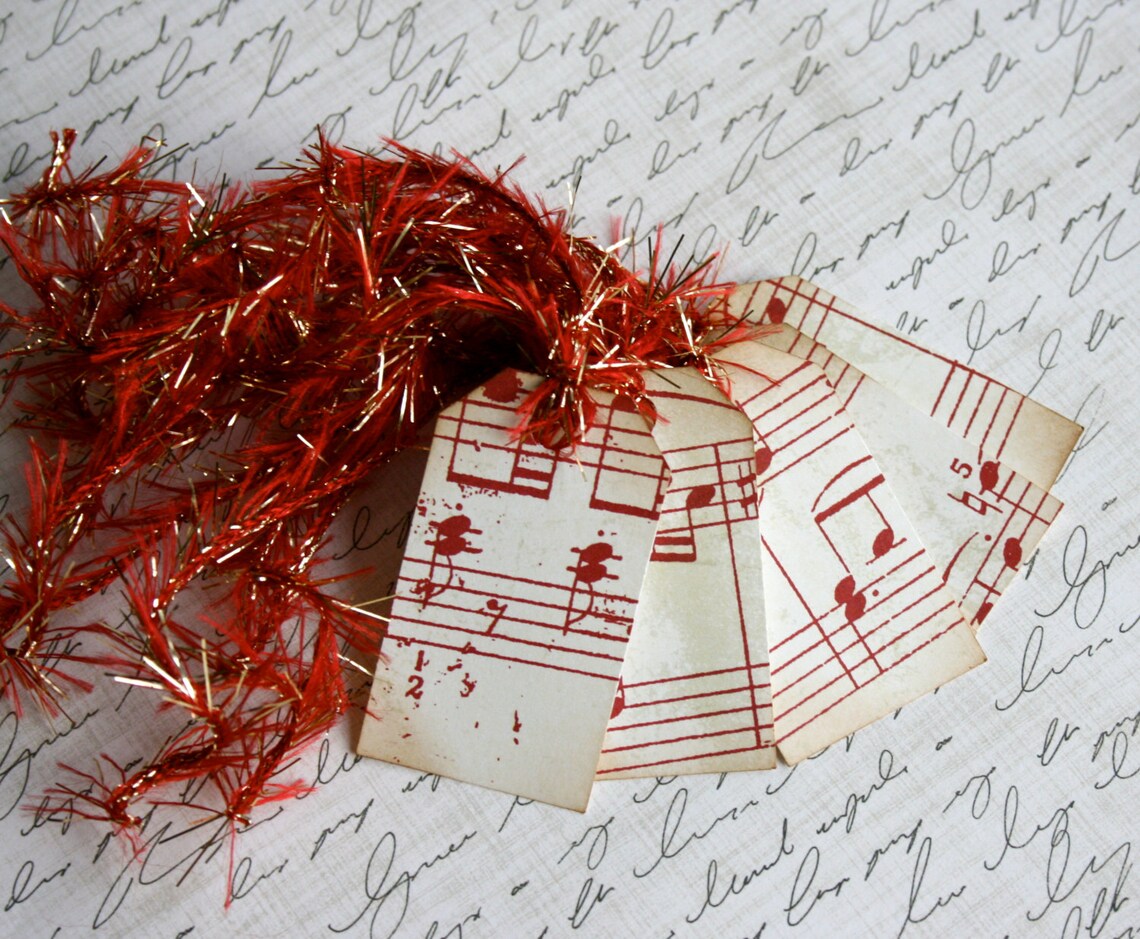 Sheet Music Gift Tags // Christmas Gift Tag // Set of 5 Gift - Etsy