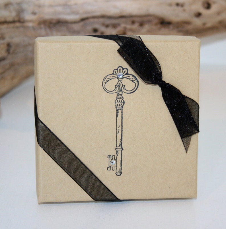 Paper gift box Unique Gift box Jewelry gift boxes Favor boxes Bridesmaid gift box Vintage Key Gift Boxes