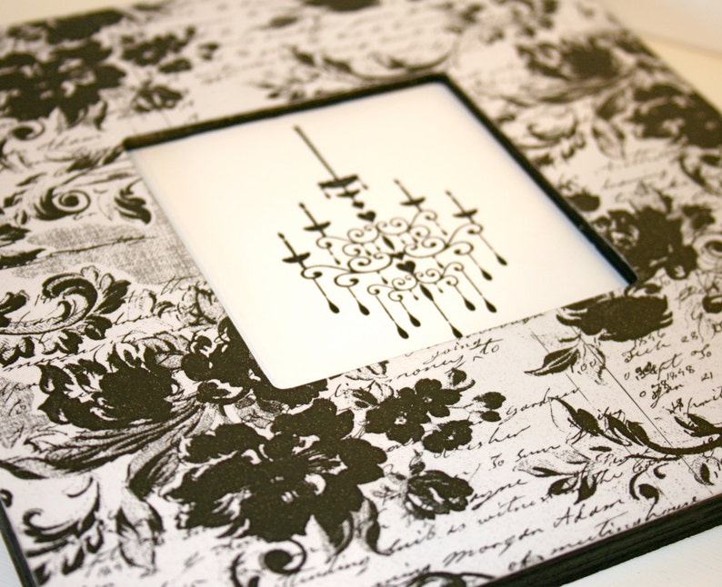 Black and white frame Photo frame Cottage picture frame Picture frame