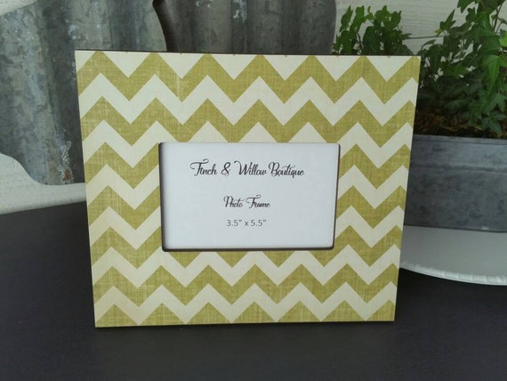 Chevron photo frame green chevron frame photo frame 4 x 6 | Etsy
