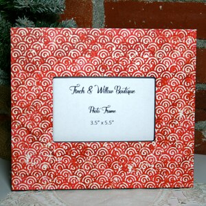 Christmas Picture frame, Christmas Decor, Red Frame,  Rectangle Frame, photo frame, 4 x 6 frame, Christmas photo frame