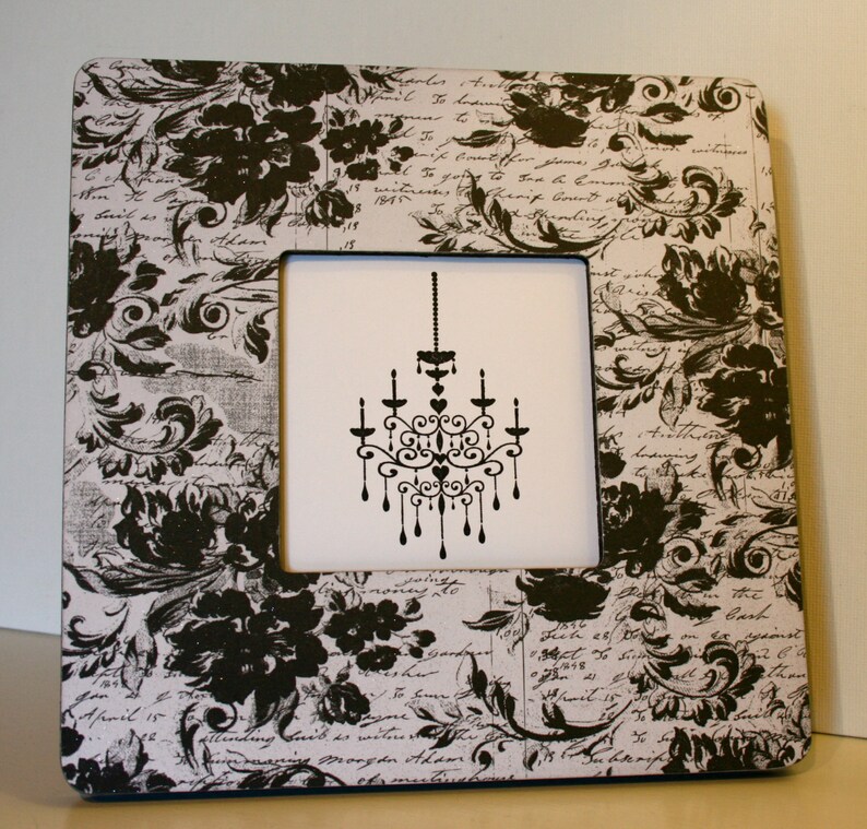 Black and white frame Photo frame Cottage picture frame Picture frame