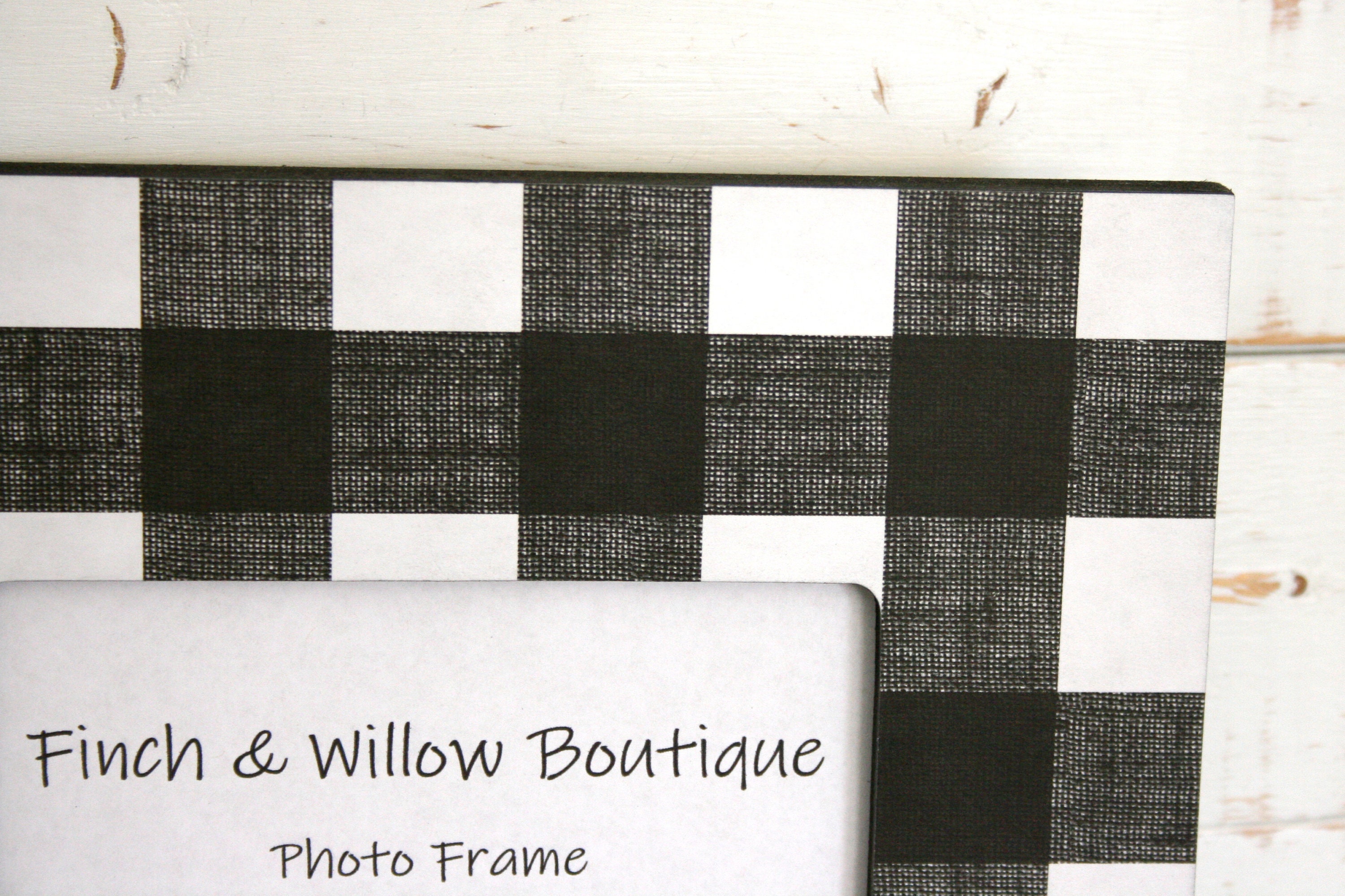 Black and White Picture Frame Buffalo Check Decor Rectangle Etsy