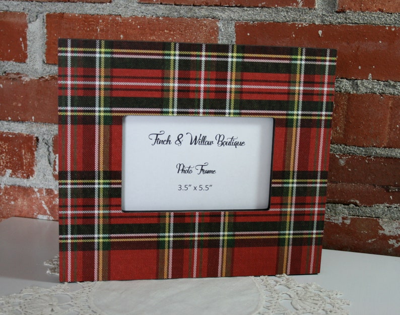 Red and Black Plaid Picture Frame Tartan Plaid Plaid Decor Etsy