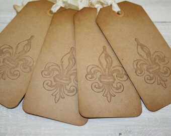 Fleur-de-lis Gift Tags, French Theme Gift Tags, Pricing Tags, Favor Tags
