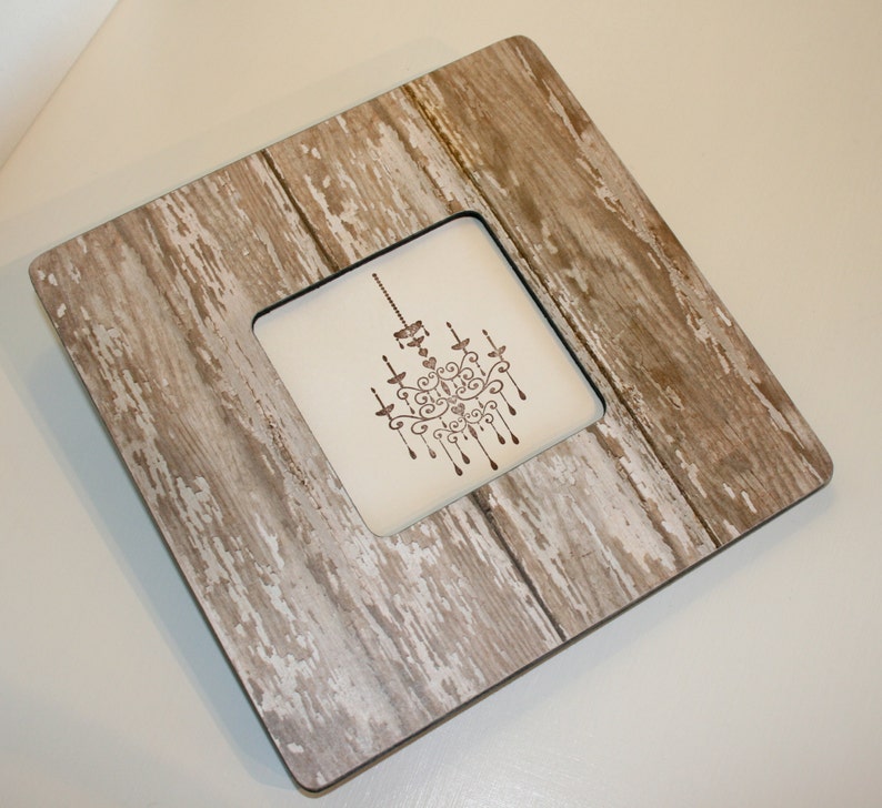 Distressed White Coastal decor Rustic Picture frame White Etsy