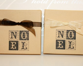 Noel Holiday gift box, Paper gift box, Jewelry gift boxes, Christmas, Decorative gift box