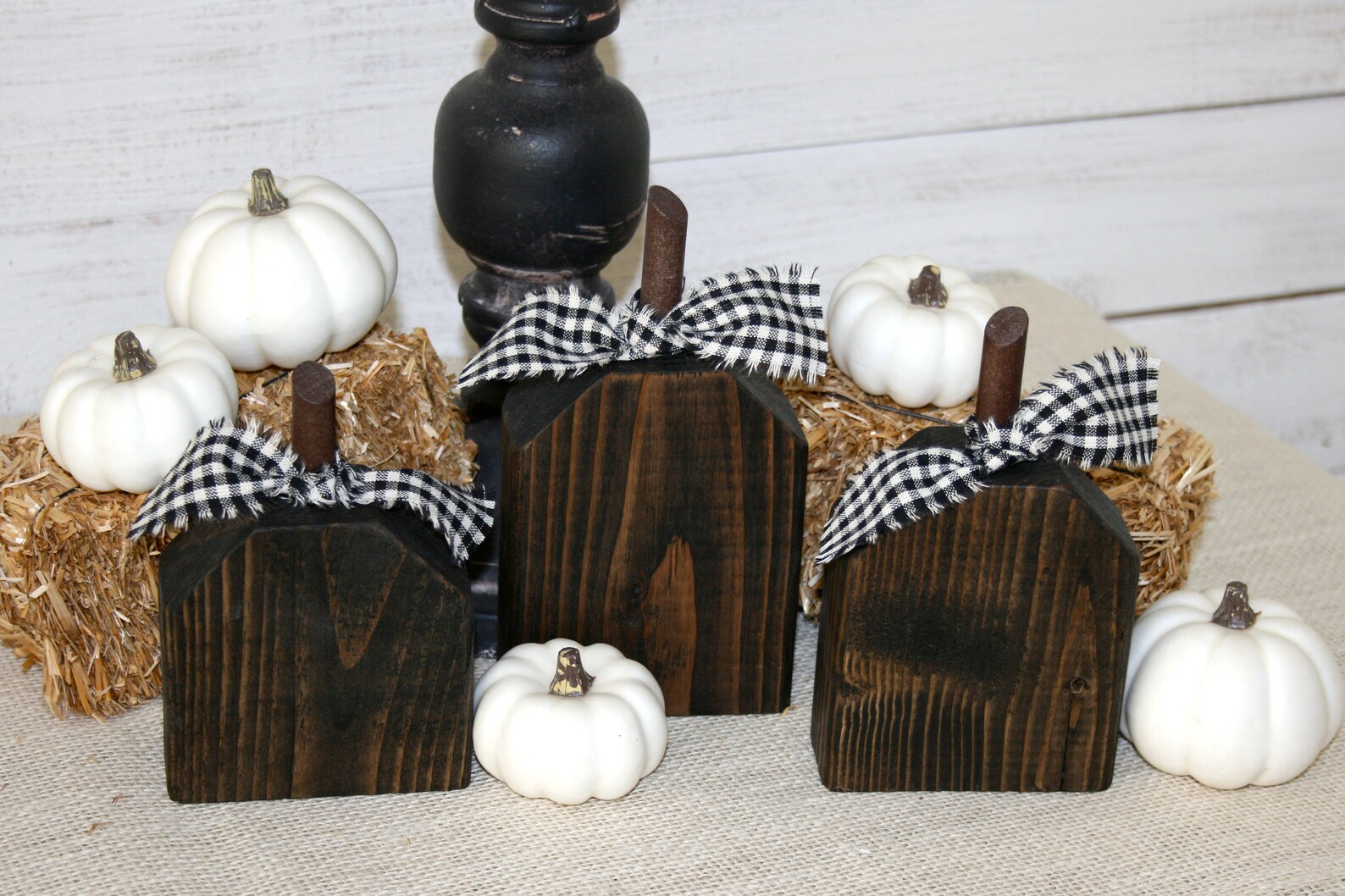 Wooden Pumpkin Set, Rustic Wood Pumpkins, Halloween Decor, Fall Decor ...