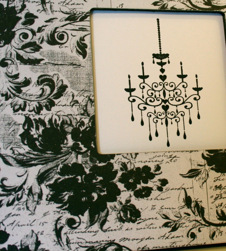 Black and white frame Photo frame Cottage picture frame Picture frame