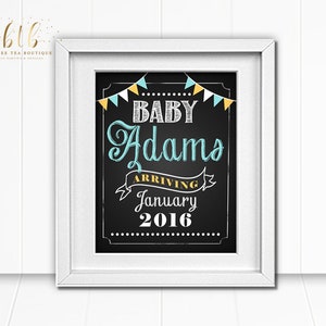 Estamos esperando embarazo imprimible pizarra cartel signo - foto Prop - nuevo anuncio del bebé - Gran Hermano Hermana Sólo Niño Expirando