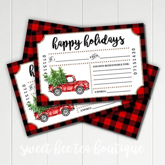 Blank Coupons Christmas Gift for Husband Boyfriend Dad Son
