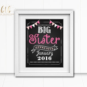 Estamos esperando embarazo imprimible pizarra cartel signo - foto Prop - nuevo anuncio del bebé - Gran Hermano Hermana Sólo Niño Expirando