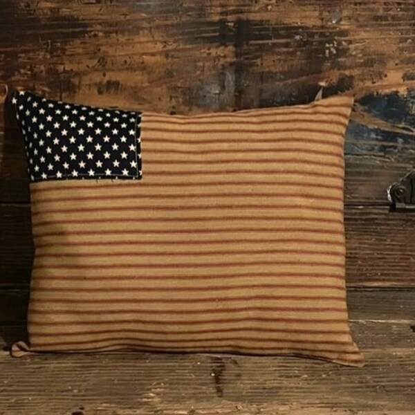 Large Primitive Flag Pillow