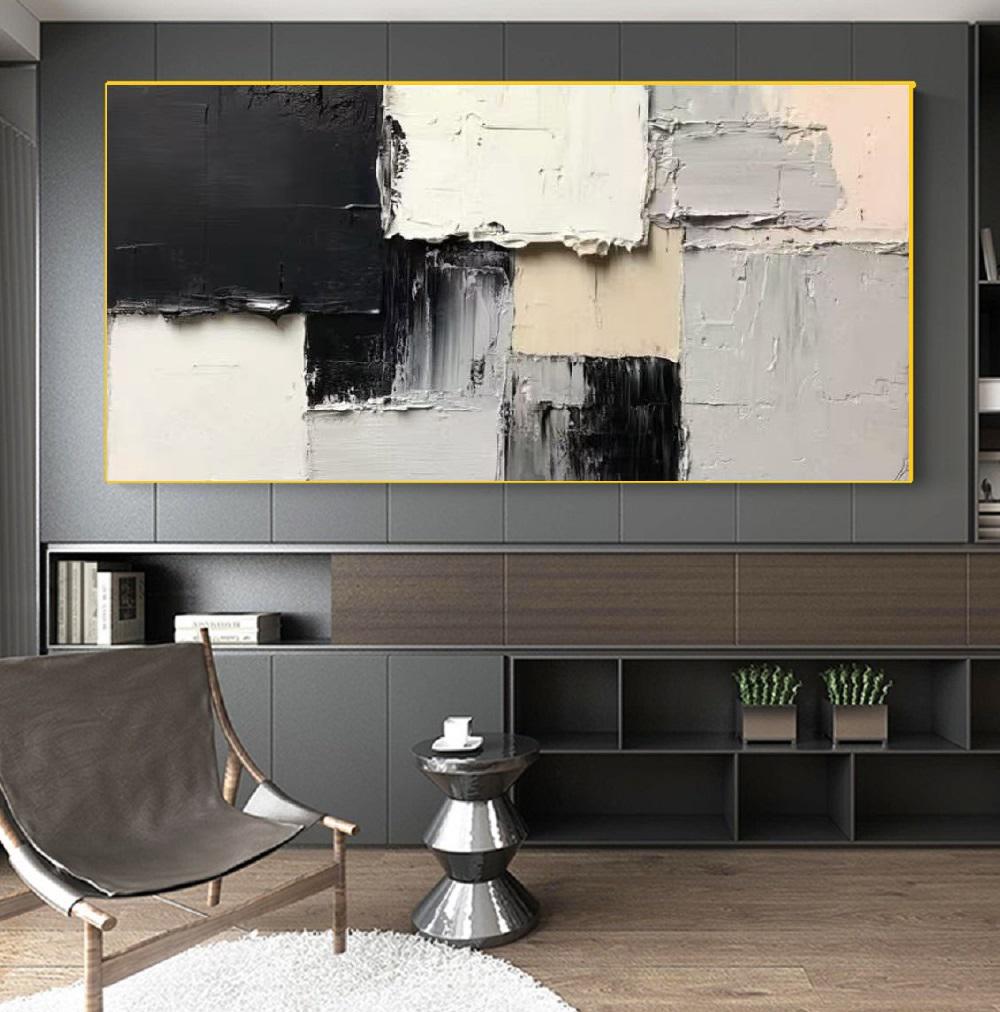Large Abstract Painting on Canvas: Modern Wall Art #AB2120 - Etsy