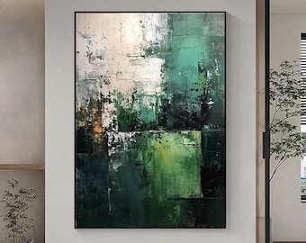 Handcrafted Abstract Painting, Modern Wall Art for Home Decor #AB1099