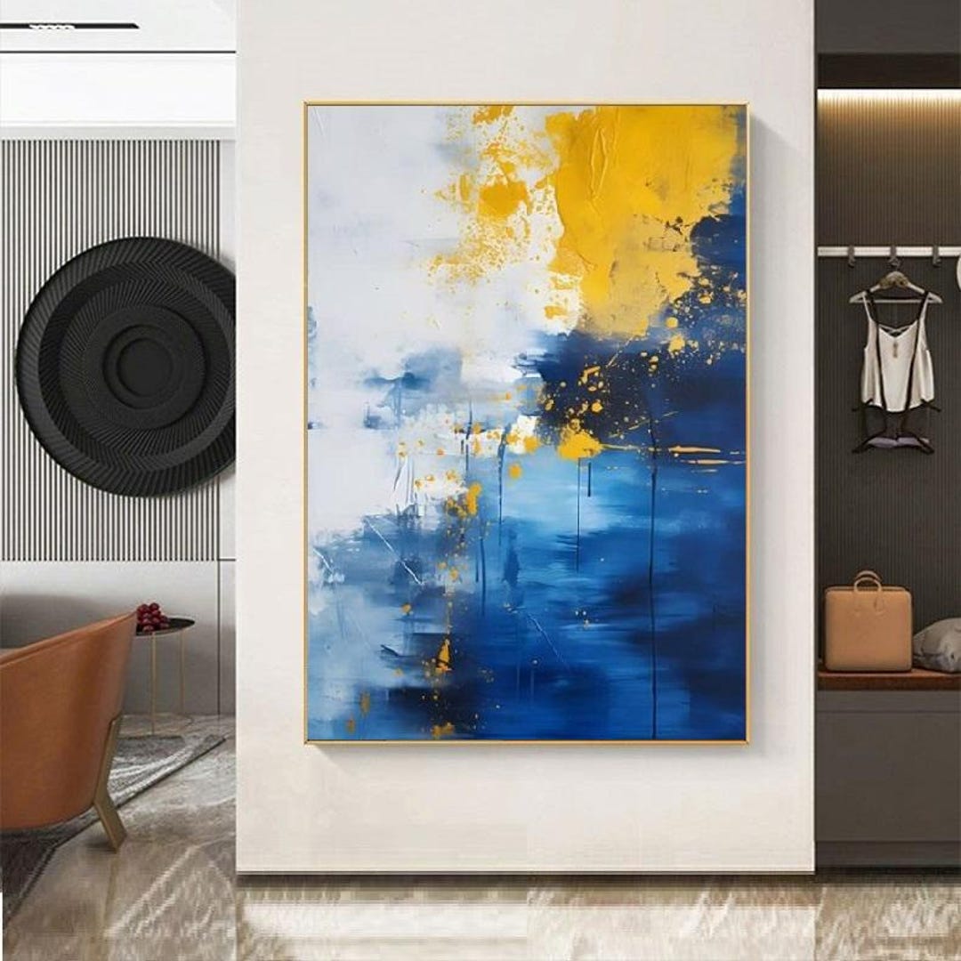 Large Abstract Oil Painting on Canvas, Modern Wall Art - Etsy