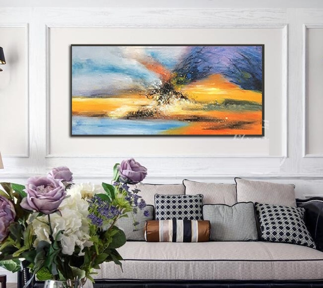 Abstract Oil Painting on Canvas Modern Oil Painting Hand Painted Large ...