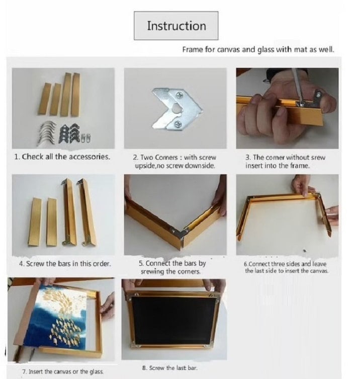 Kit de marcos de fotos de lona flotante de metal diy  Marco de imagen  flotante de metal dorado-Bricolaje-Aliexpress