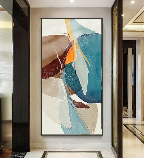 ウォールアート 油絵 キャンバス 抽象 ピンク と 黄色 の 抽象画 2026