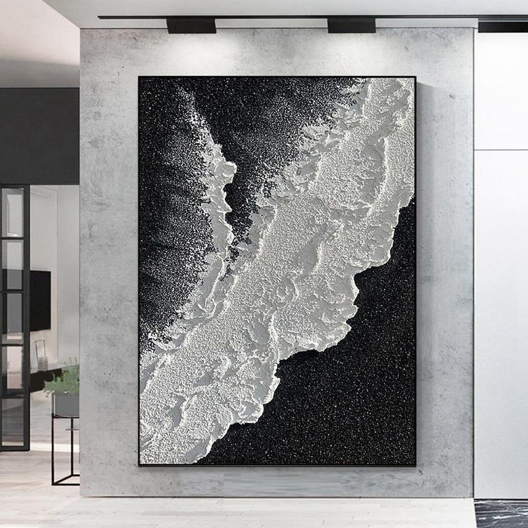 Large Abstract Oil Painting on Canvas: Modern Wall Art - Etsy