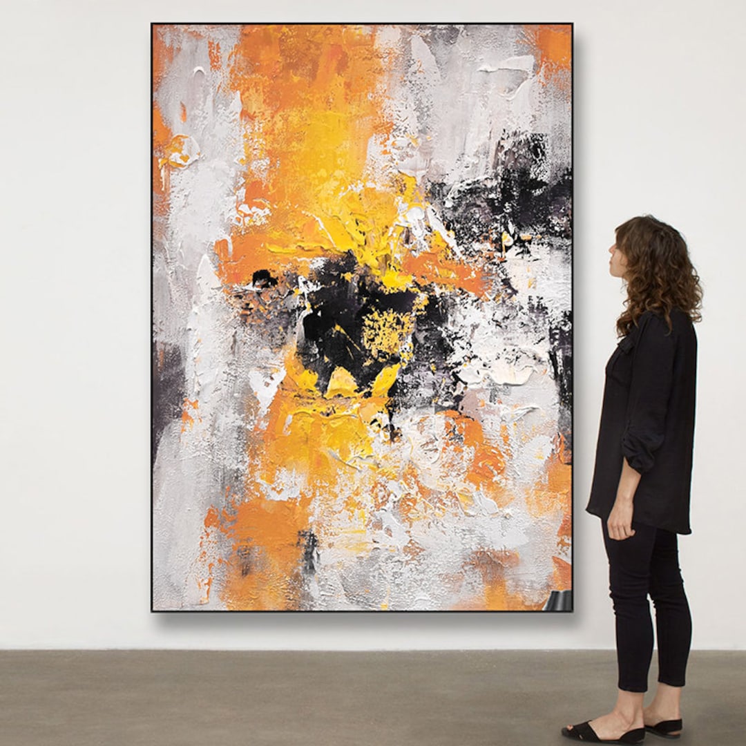 Abstract Oil Painting on Canvas Modern Oil Painting Hand Painted Large ...