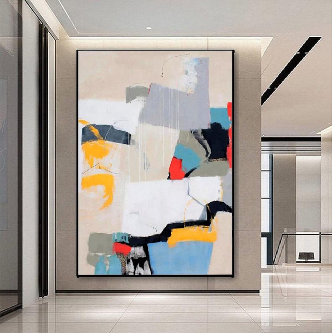 Large Abstract Oil Painting on Canvas, Modern Wall Art - Etsy