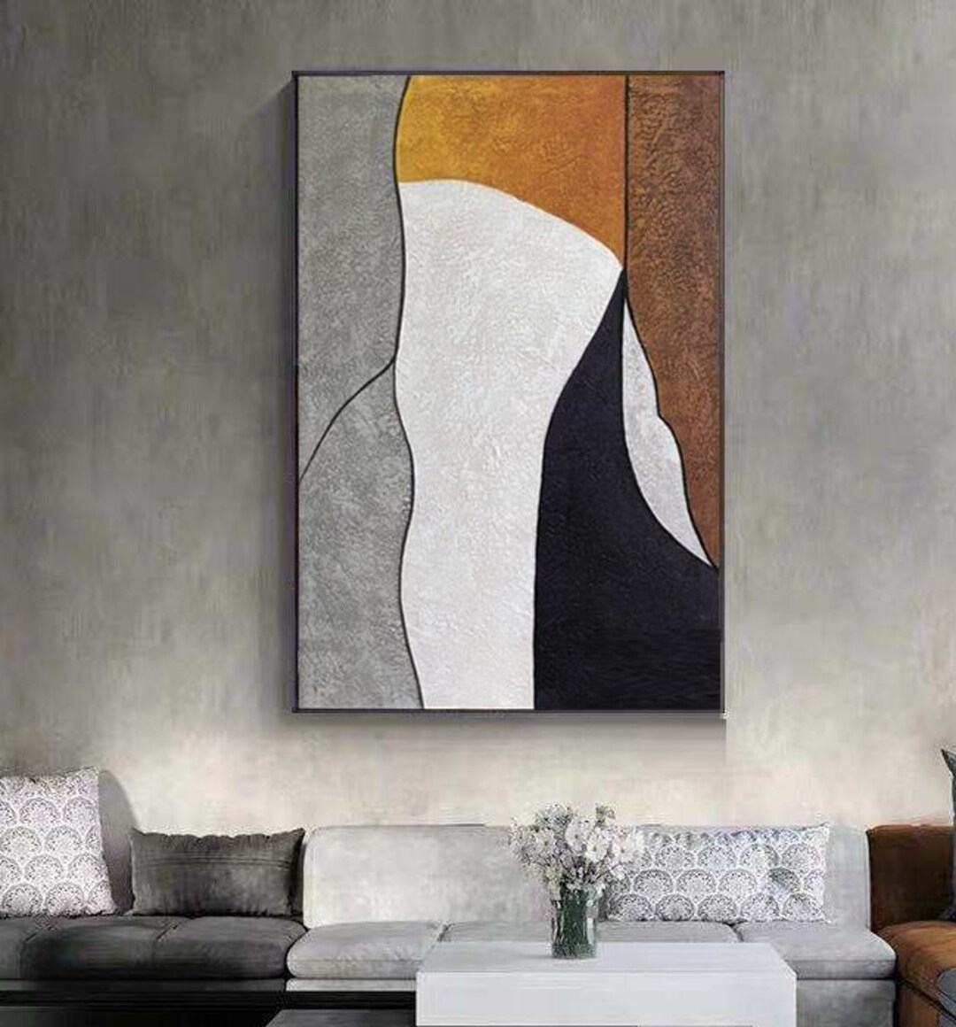 Large Abstract Oil Painting on Canvas: Modern Wall Art - Etsy