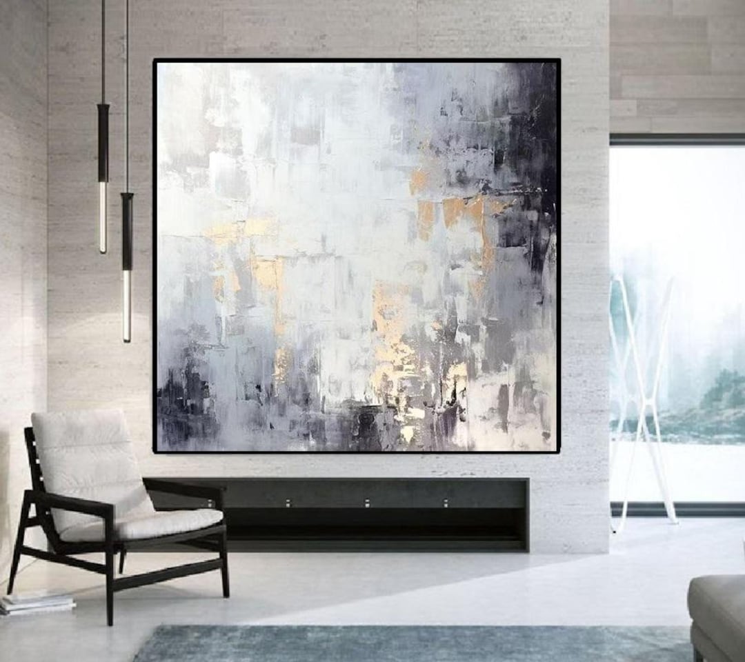 Large Abstract Oil Painting on Canvas: Modern Hand Painted Wall Art - Etsy