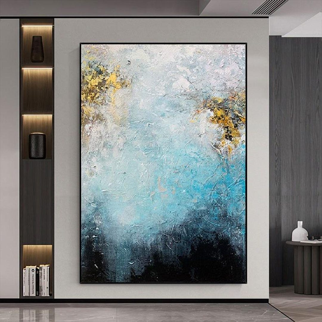 Large Abstract Oil Painting on Canvas, Modern Wall Art - Etsy