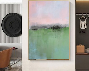 Large Abstract Oil Painting on Canvas, Hand Painted Wall Art