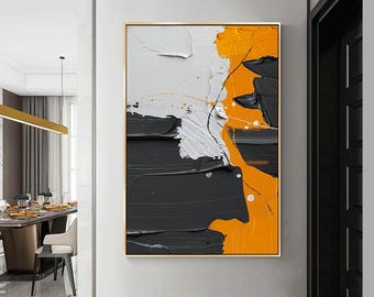 Large Abstract Oil Painting On Canvas: Modern Wall Art