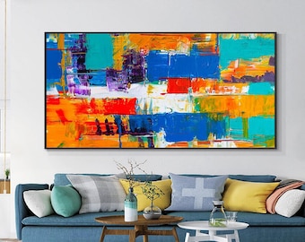 Handcrafted Abstract Painting, Modern Wall Art for Home Decor #AB2094