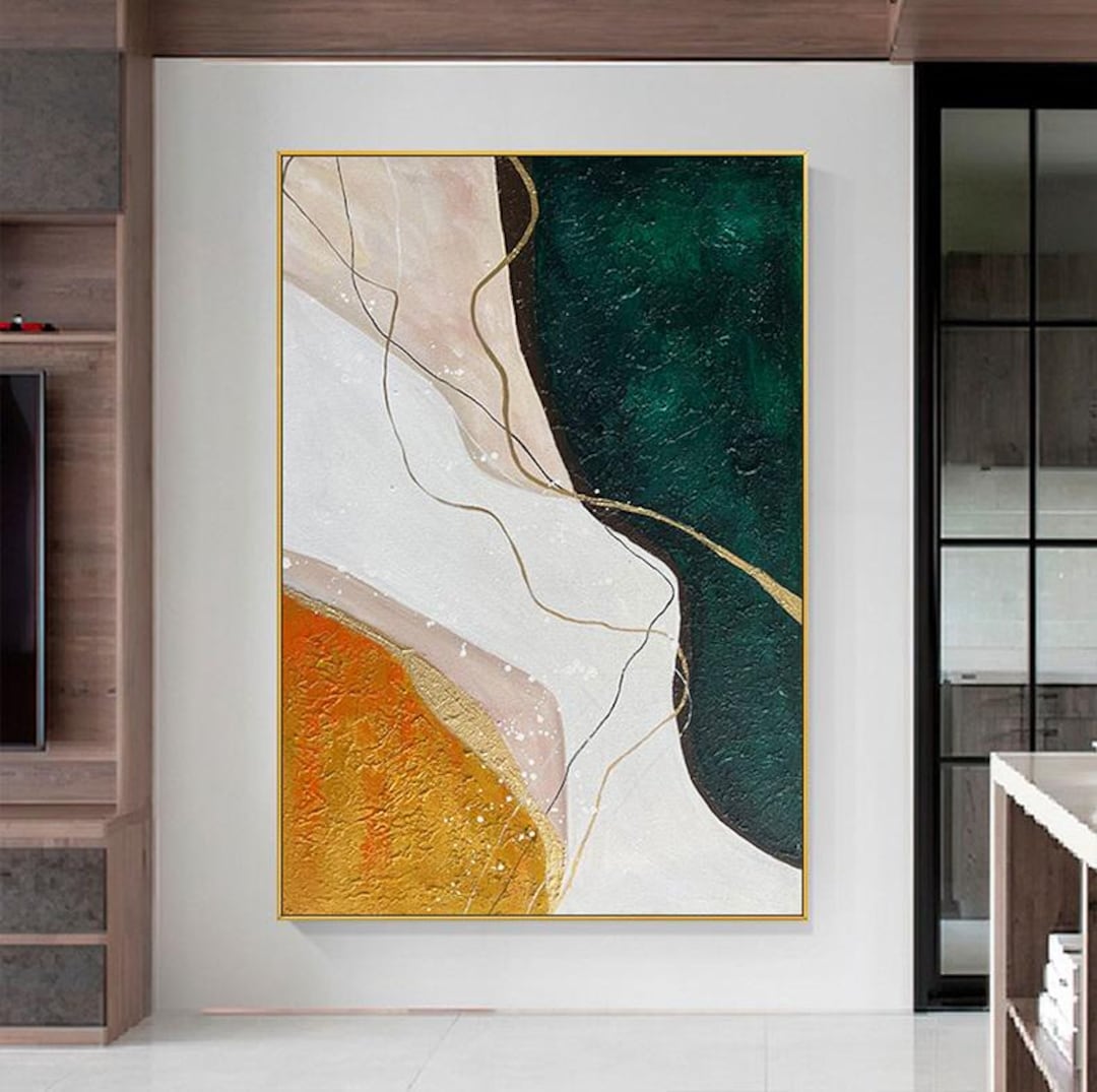 Large Abstract Oil Painting on Canvas: Modern Wall Art Decor - Etsy