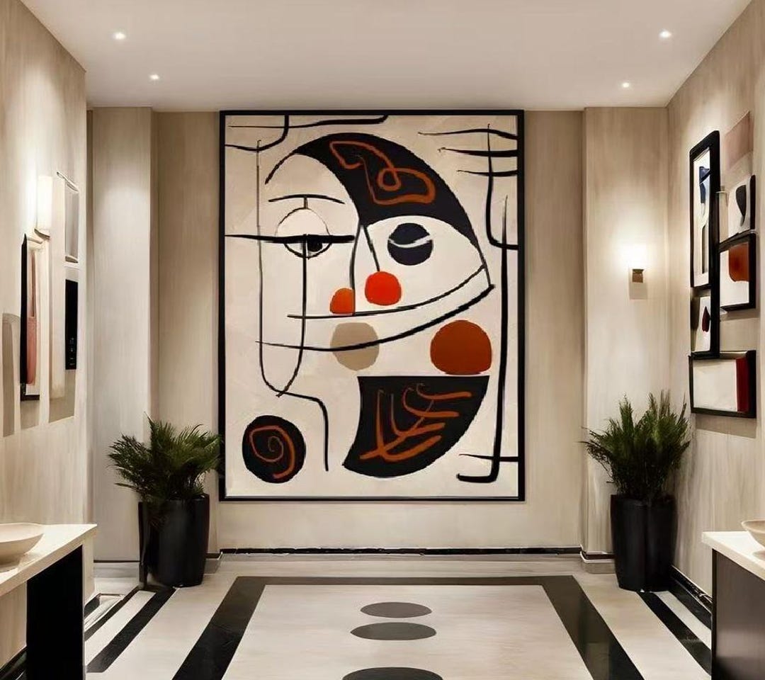 Large Abstract Oil Painting on Canvas: Modern Wall Art Decor - Etsy