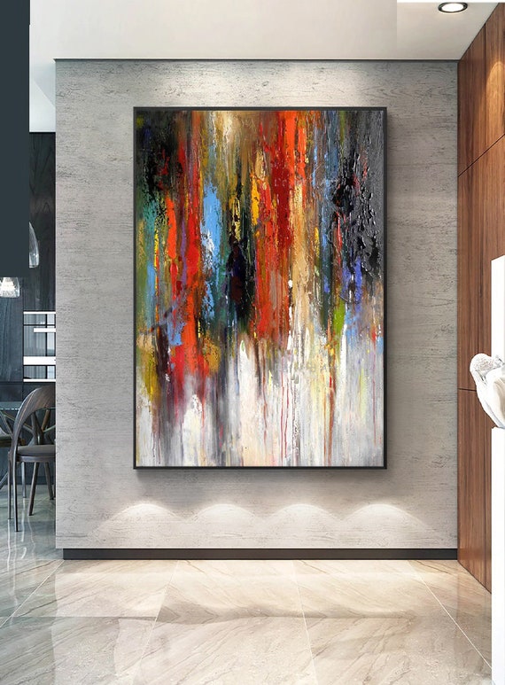Abstract Oil Painting on Canvas Modern Oil Painting Hand | Etsy