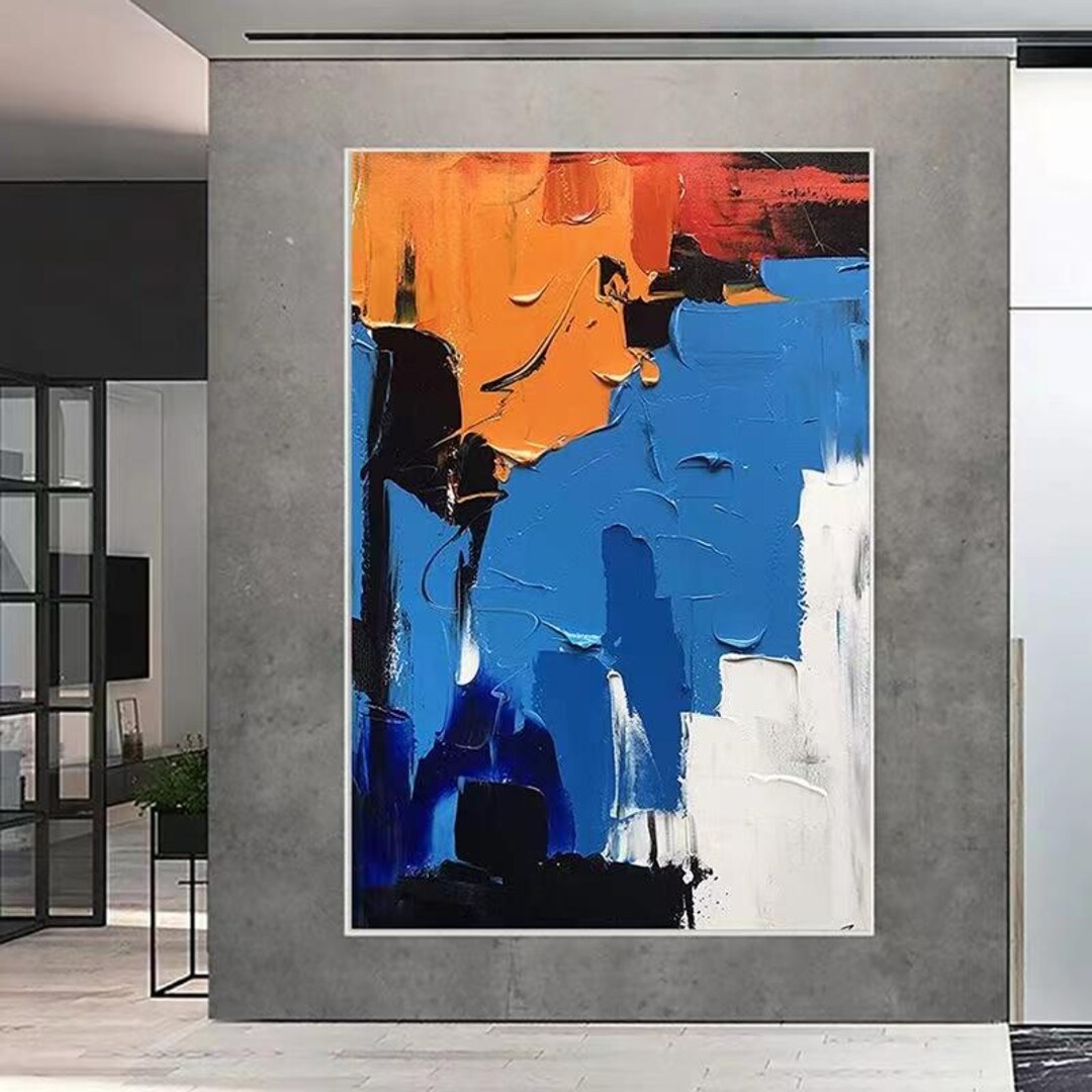 Large Abstract Oil Painting on Canvas: Modern Hand Painted Wall Art - Etsy