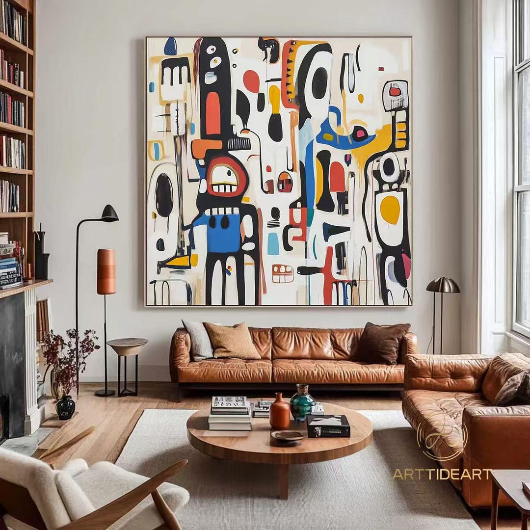 Large Abstract Oil Painting on Canvas, Modern Wall Art #AB3039 - Etsy