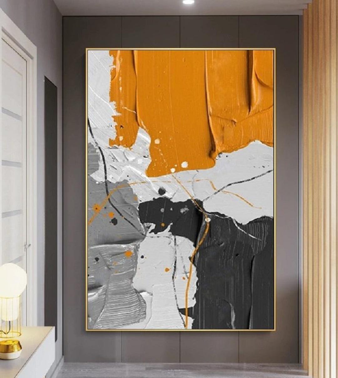 Large Abstract Oil Painting on Canvas, Modern Wall Art Decor - Etsy