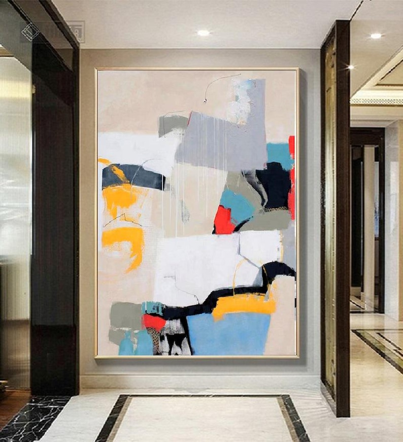 Large Abstract Oil Painting on Canvas, Modern Wall Art - Etsy