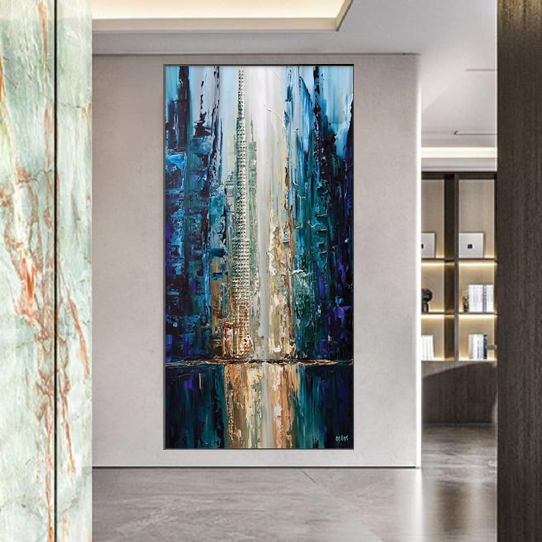 Large Abstract Oil Painting on Canvas, Modern Wall Art Decor - Etsy