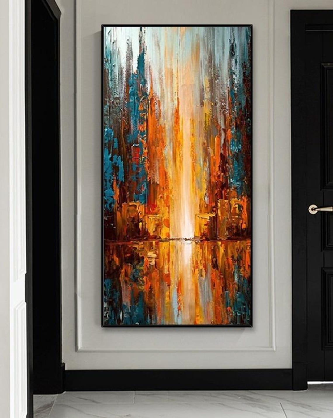 Large Abstract Oil Painting on Canvas: Modern Wall Art - Etsy
