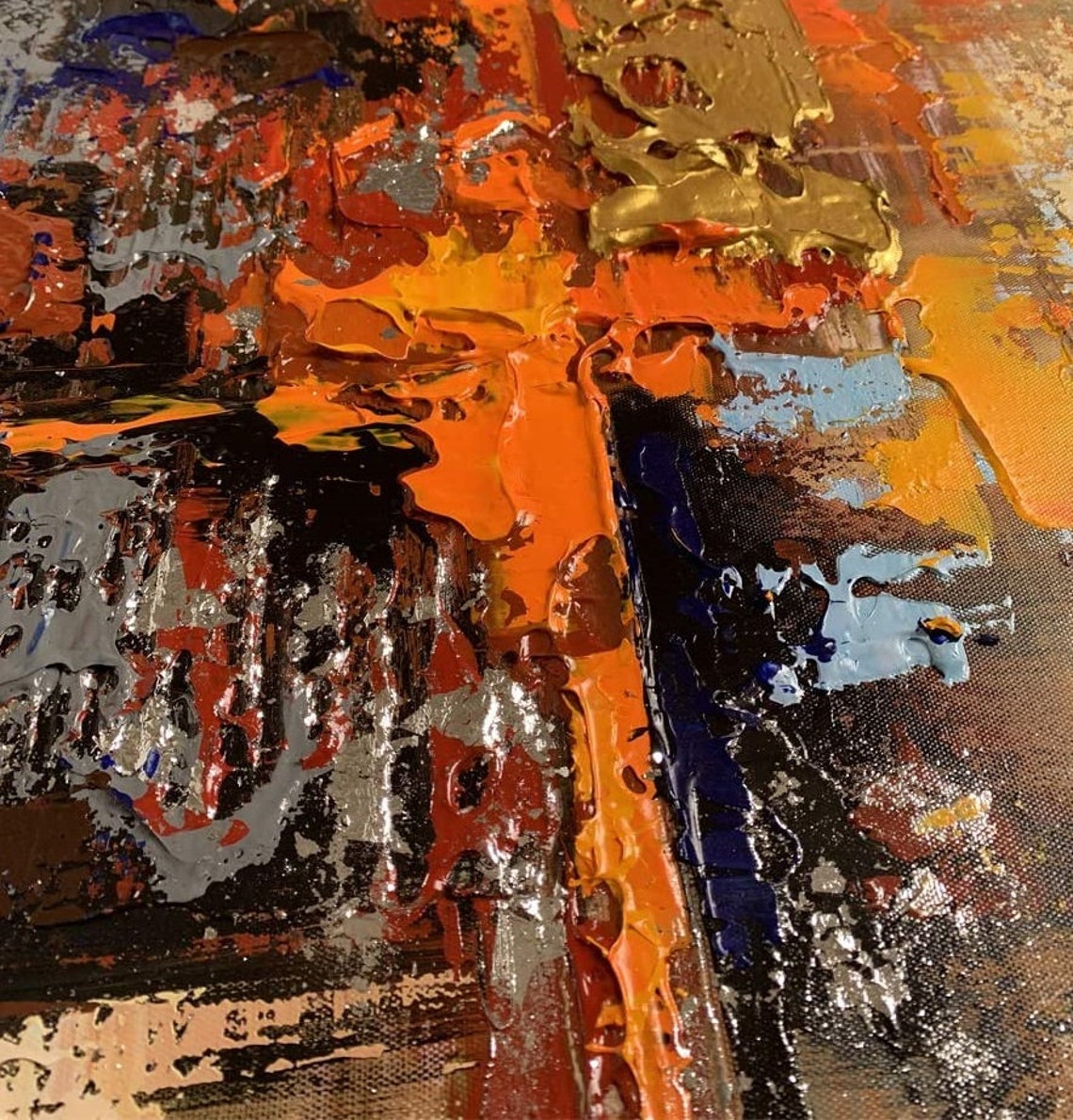 Abstract Oil Painting On Canvas Modern Oil Painting Hand | Etsy