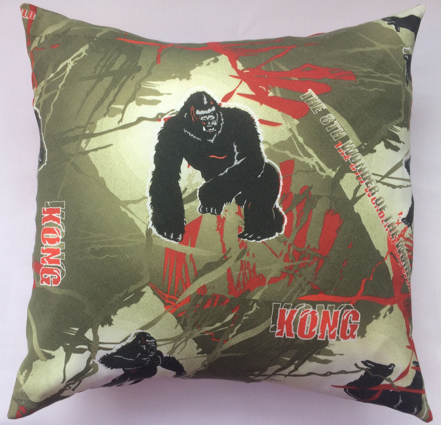 King Kong Vintage Fabric Cushion handmade by Alien Couture Etsy